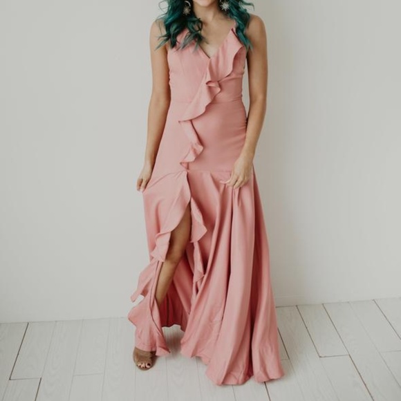 PINK Ruffle Maxi Dress - Picture 6 of 6